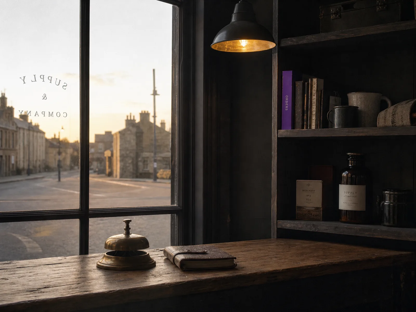 Interior of a small UK independent business at golden hour, used to illustrate the local SEO reality for service businesses.