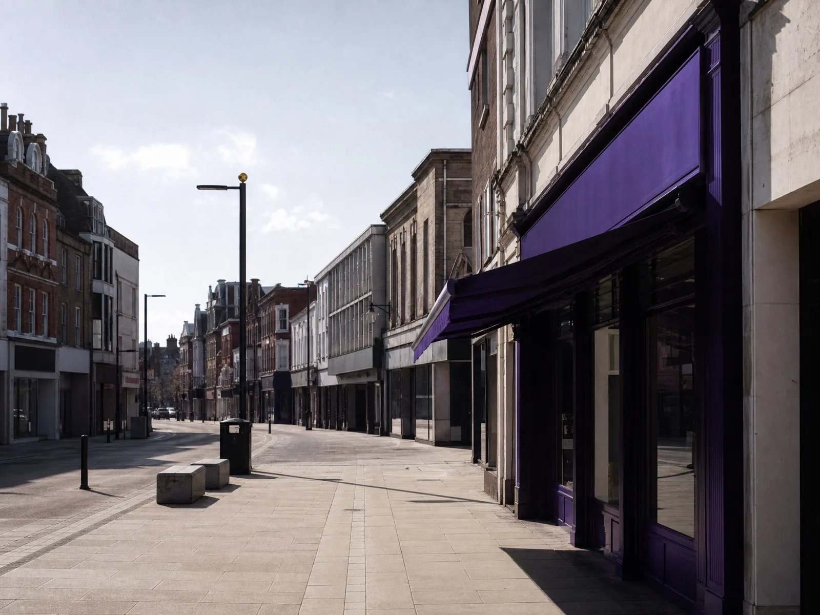 A Slough high street on a weekday morning, the local catchment I rank businesses in