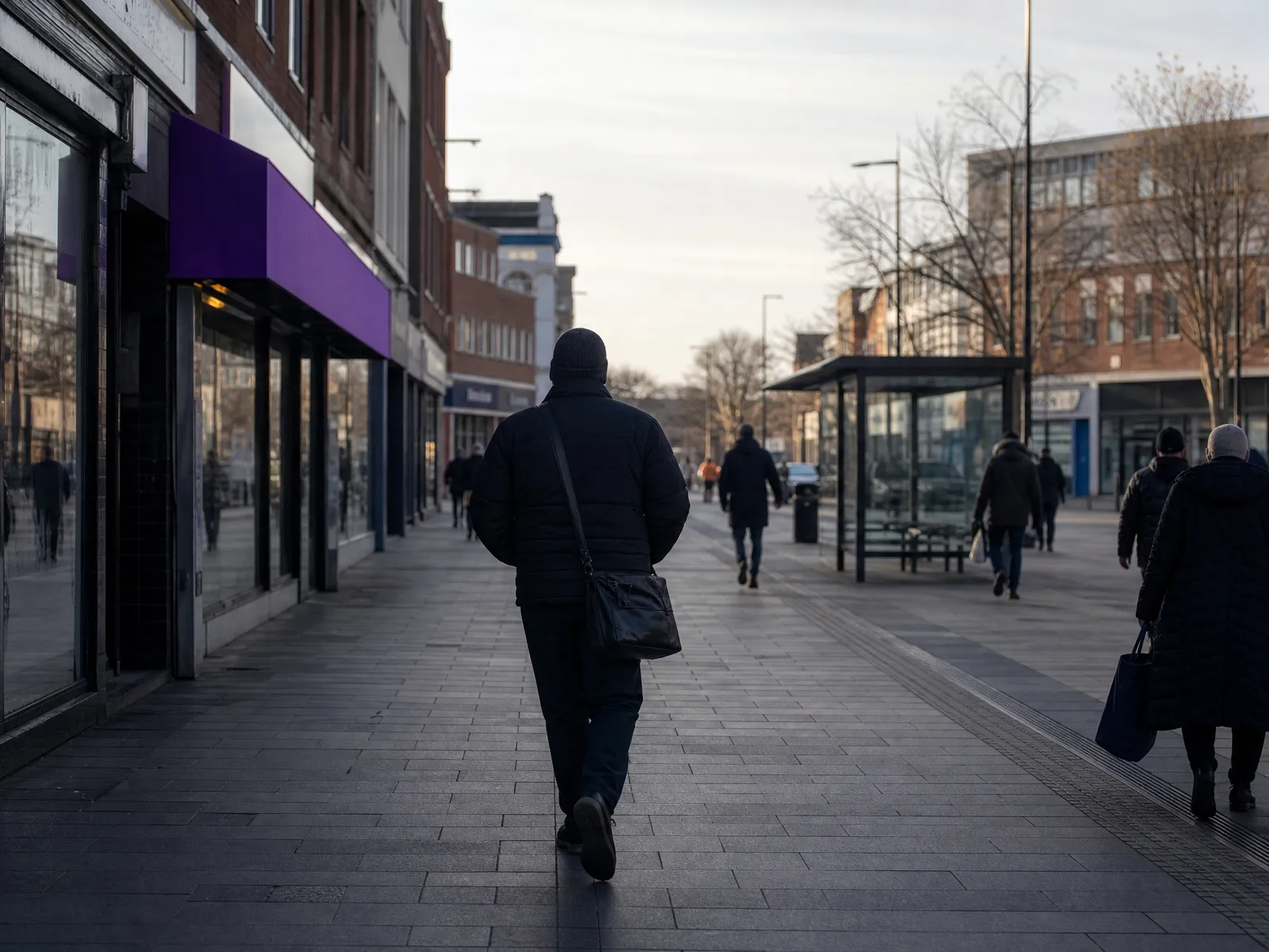Slough high street on a weekday morning, the catchment I rank businesses in